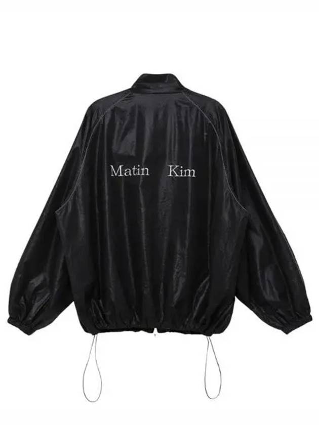 Logo Coating zip-up jacket black - MATIN KIM - BALAAN 2