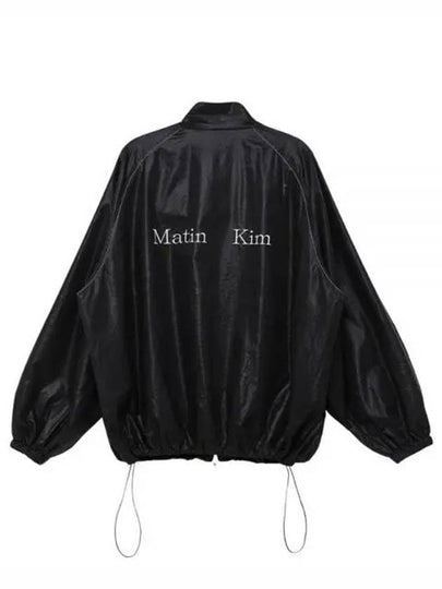 Logo Coating zip-up jacket black - MATIN KIM - BALAAN 2