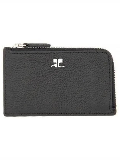 Logo Zipper Card Wallet Black - COURREGES - BALAAN 2