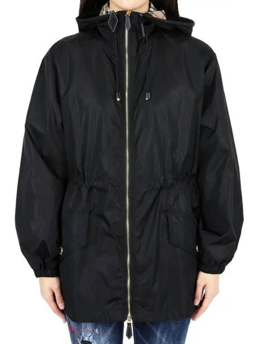 Nylon Lightweight Hooded Jacket Black - BURBERRY - BALAAN 2