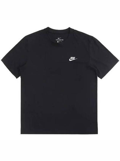 NSW Club French Terry Short Sleeve T-Shirt Black - NIKE - BALAAN 2