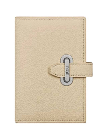 Normandy Vertical Calfskin Bifold Card Wallet Beige - DIOR - BALAAN 1