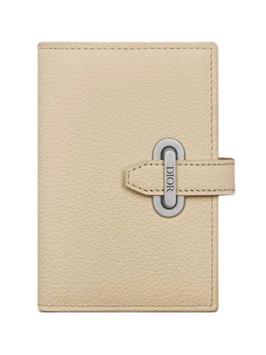 Normandy Vertical Calfskin Bifold Card Wallet Beige - DIOR - BALAAN 1