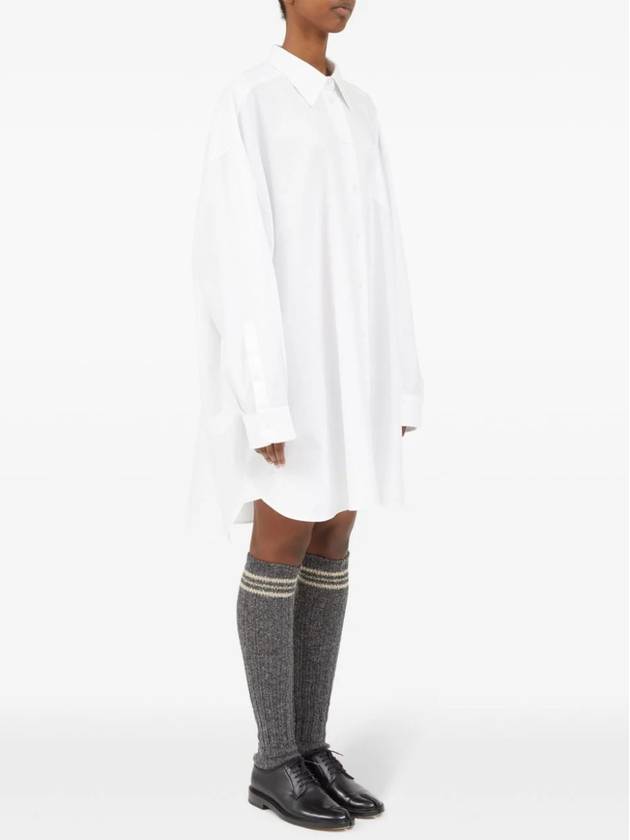 Oversized Long Sleeve Shirt Optical White - MAISON MARGIELA - BALAAN 4