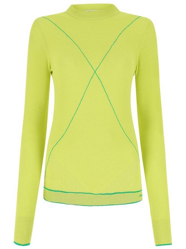 Women's Stitch Line Long Sleeve Knit Top Lime - BOTTEGA VENETA - BALAAN 2