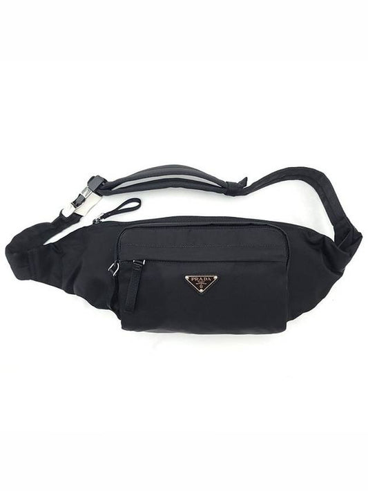 Triangle Logo Nylon Belt Bag Black - PRADA - BALAAN 2