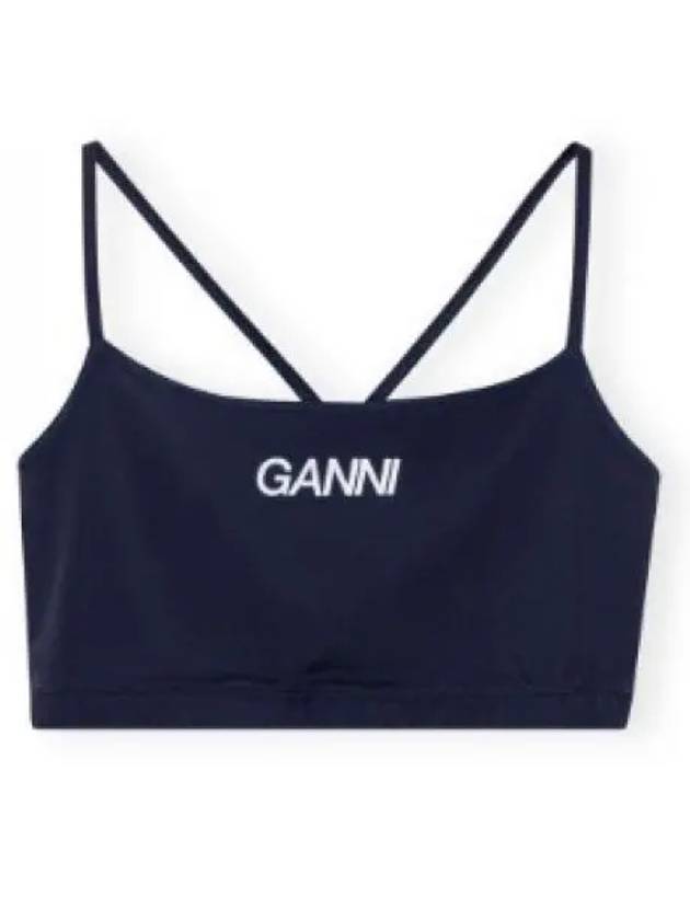 Active Strap Sleeveless Navy - GANNI - BALAAN 2