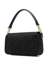 FF Canvas Baguette Shoulder Bag Black - FENDI - BALAAN 4