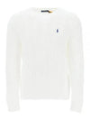 Embroidery Logo Cable Knit Top White - POLO RALPH LAUREN - BALAAN 2