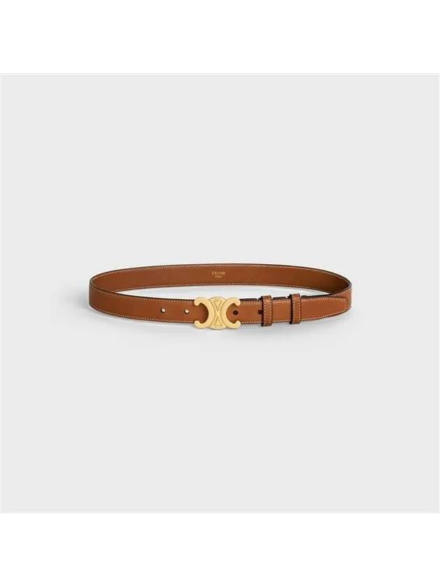 Triomphe Calfskin Medium Belt Tan - CELINE - BALAAN 4