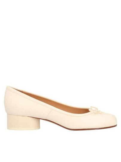 Tabi Leather Ballerina Pumps Beige - MAISON MARGIELA - BALAAN 2