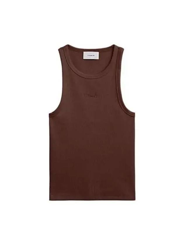 Ribbed Signature Sleeveless Brown - COACH - BALAAN 2