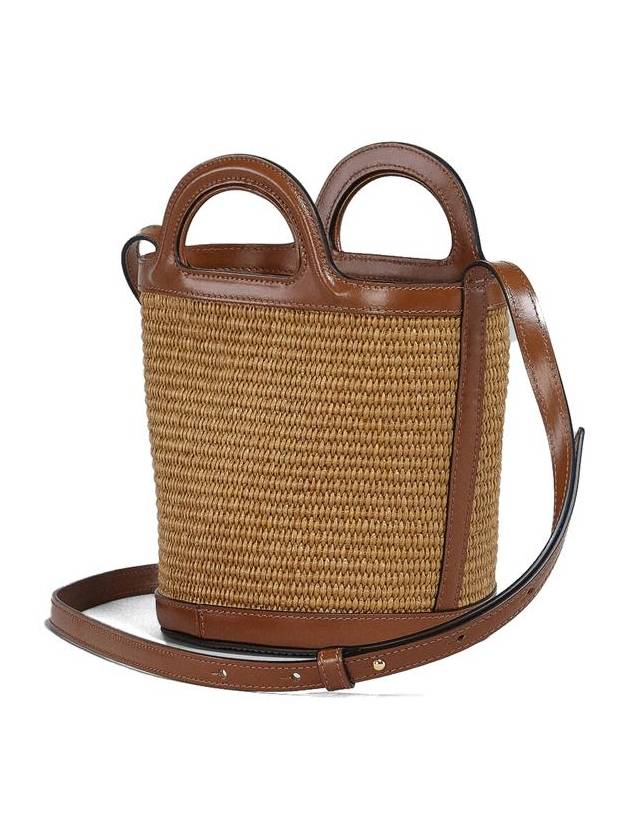 Tropicalia Small Bucket Bag Brown - MARNI - BALAAN 4