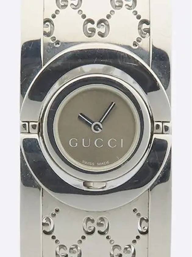 YA112413 TWIRL Bangle Steel Bracelet Mother of pearl Ladies Watch - GUCCI - BALAAN 1