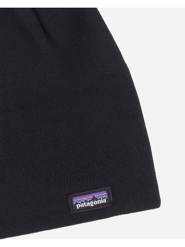 Logo Patch Beanie Black - PATAGONIA - BALAAN 4