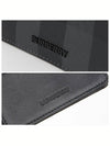 Men's Checked Leather Half Wallet Grey - BURBERRY - BALAAN 5