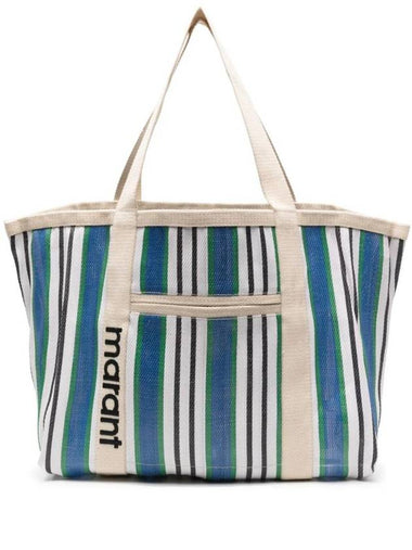 Darwen Striped Nylon Tote Bag Blue - ISABEL MARANT - BALAAN 1