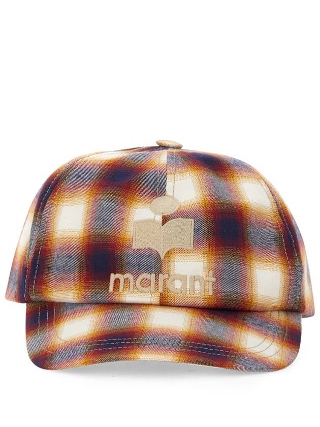 Tyron Logo Check Ball Cap Midnight Red - ISABEL MARANT - BALAAN 2