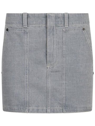 Fendi Denim Mini Skirt - FENDI - BALAAN 1