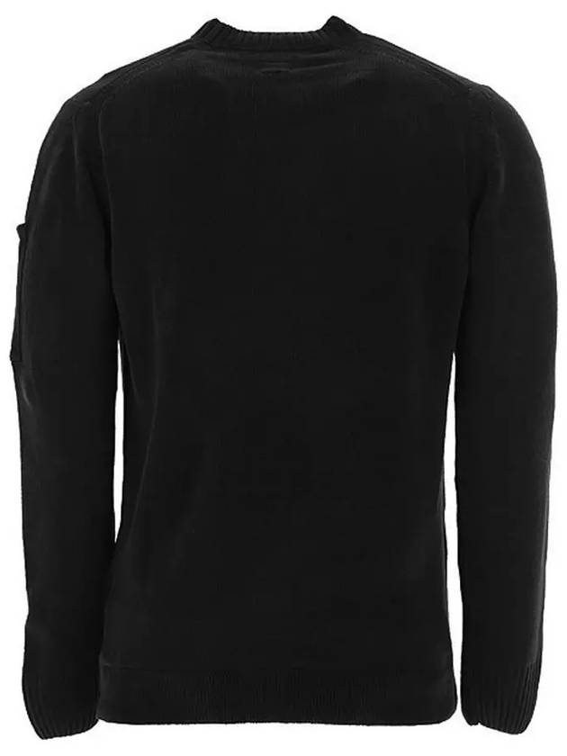 Men's Ribbed Lens Wappen Knit Top Black - CP COMPANY - BALAAN 4