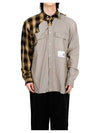 Broken Check Cotton Long Sleeve Shirt Brown - MAISON MIHARA YASUHIRO - BALAAN 2