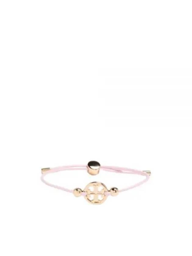 Miller Logo Charm Slider Leather Bracelet Pink - TORY BURCH - BALAAN 2