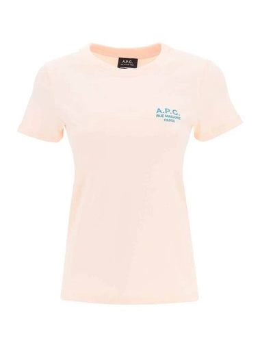 New Denise Logo Short Sleeve T-Shirt Pink - A.P.C. - BALAAN 1