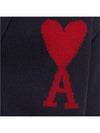 De Coeur Logo Wool Cardigan Navy - AMI - BALAAN 5