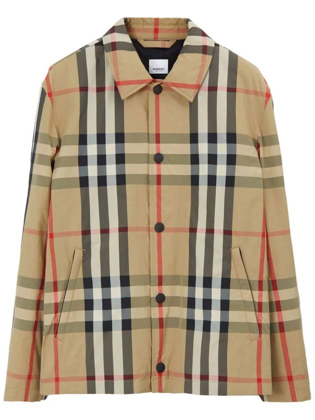 Check Nylon Jacket Beige - BURBERRY - BALAAN 2