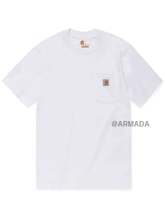 Workwear Pocket Short Sleeve T-Shirt White - CARHARTT - BALAAN 2