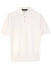 Men's MM Cotton Short Sleeve Polo Shirt White - LORO PIANA - BALAAN 2