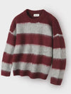 Wool brush striped knit gray - INDUST - BALAAN 6