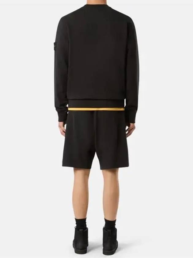 Wappen Patch Garment Dyed Sweatshirt Black - STONE ISLAND - BALAAN 3