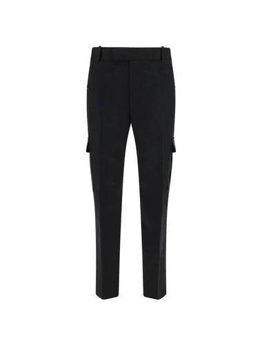 Men's Belt Loop Tapered Leg Straight Pants Black - ALEXANDER MCQUEEN - BALAAN 1