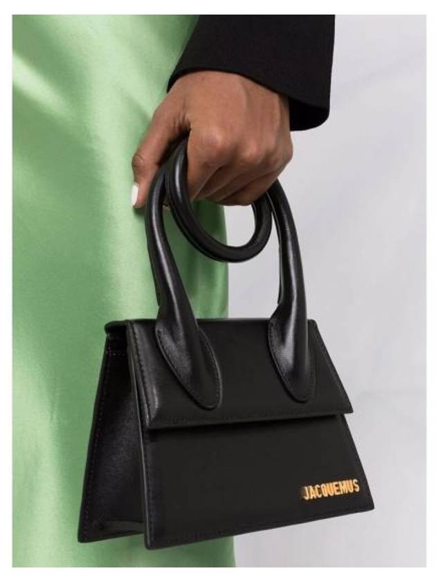 Le Chiquito Noeud Coiled Leather Tote Bag Black - JACQUEMUS - BALAAN 4