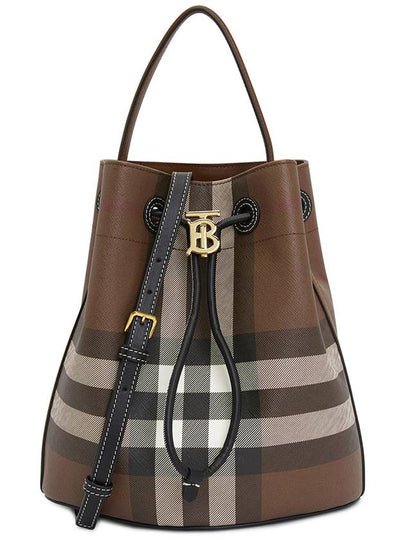 Small TB Bucket Bag Dark Birch Brown - BURBERRY - BALAAN 2