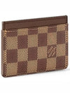 Damier Eben Single Card Wallet Brown - LOUIS VUITTON - BALAAN 4