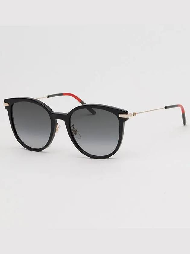 Eyewear Logo Round Acetate Sunglasses Gradient Grey Black - GUCCI - BALAAN 8