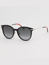 Eyewear Logo Round Acetate Sunglasses Gradient Grey Black - GUCCI - BALAAN 5