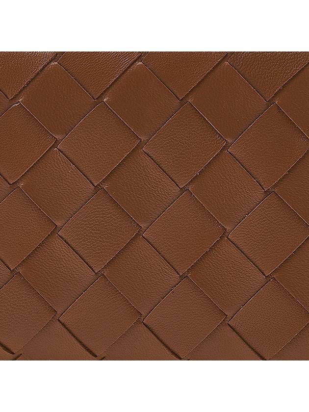 Intrecciato Small Leather Half Wallet Wood - BOTTEGA VENETA - BALAAN 7