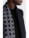 patterned frayed edge scarf - DIOR - BALAAN 4