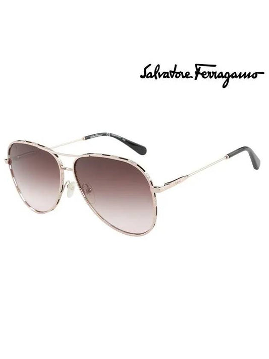 Salvatore Ferragamo Dark Brown Gradient Pilot Ladies Sunglasses SF268S 786 62 - SALVATORE FERRAGAMO - BALAAN 2