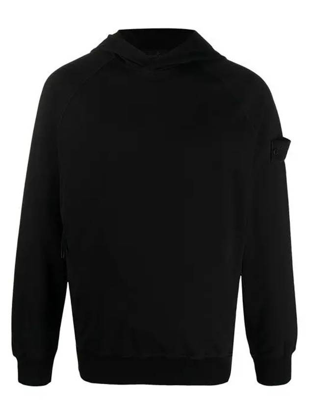 Ghost Piece Raglan Hoodie Black - STONE ISLAND - BALAAN 3