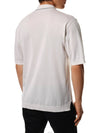 Logo Silk Short Sleeve Polo Shirt White - PRADA - BALAAN 5