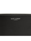 Logo Smooth Leather Half Wallet Black - SAINT LAURENT - BALAAN 8