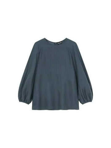 Women s Raglan Balloon Sleeve Silk Blouse Dark Indigo - GIORGIO ARMANI - BALAAN 1