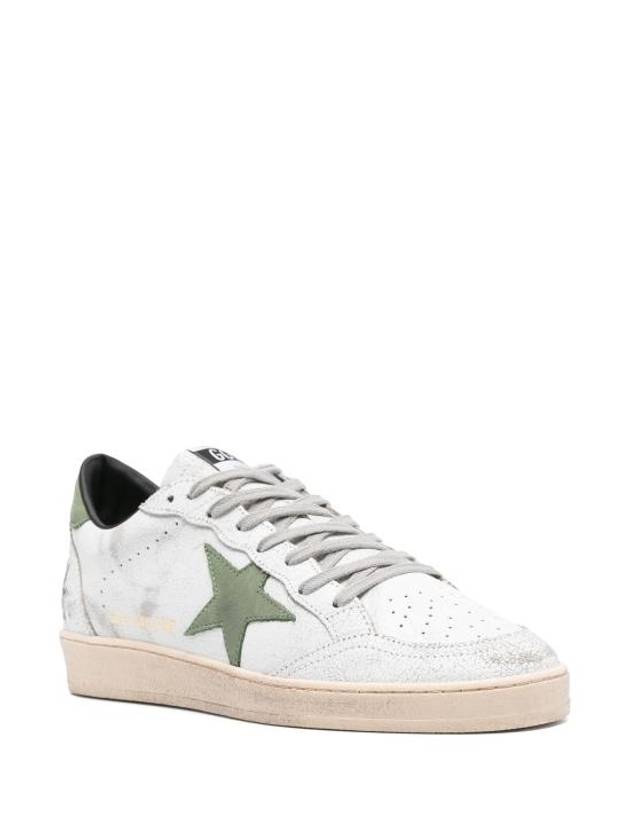 Ballstar Low-Top Sneakers Green White - GOLDEN GOOSE - BALAAN 3