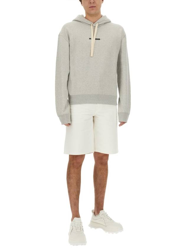 Plus Logo Hoodie Grey - JIL SANDER - BALAAN 3