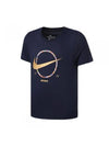 Sportswear Preheat Swoosh Short Sleeve T-Shirt Navy - NIKE - BALAAN 1