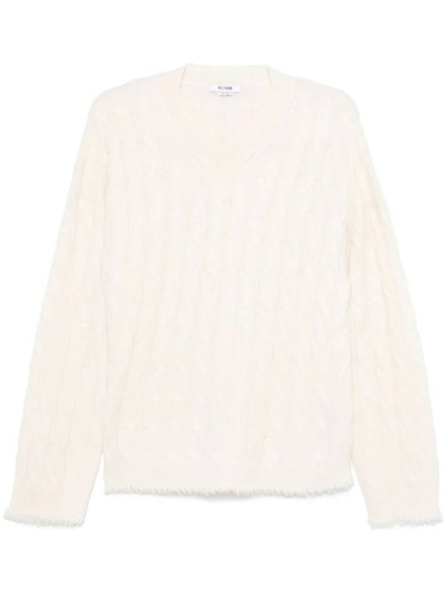 Re/Done Cable-Knit Cashmere Sweater - RE/DONE - BALAAN 1